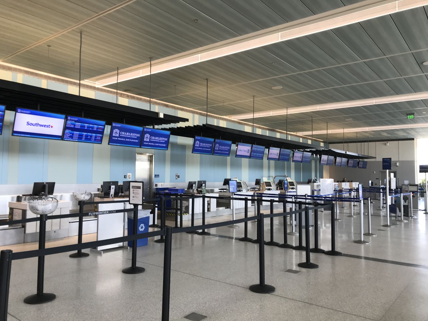 CHS ticket counters without customers